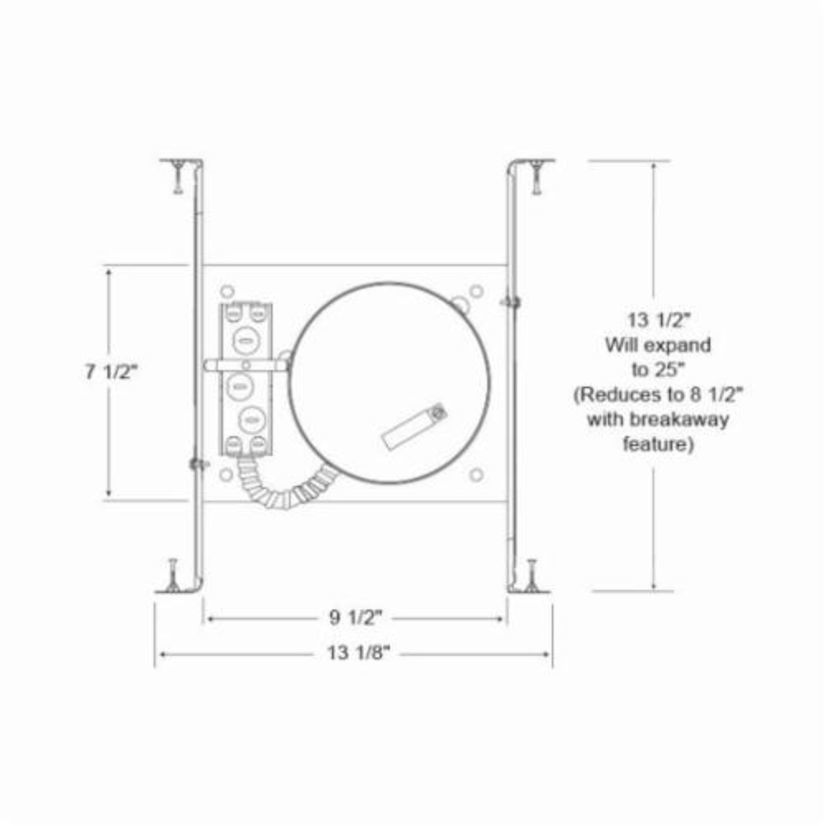 Acuity Brands JUNO® Air-Loc® IC21 Shallow Universal Recessed Lighting Housing, Incandescent Lamp, IC Insulation, 120 VAC, 6-7/8 in Ceiling Opening, Aluminum Housing
